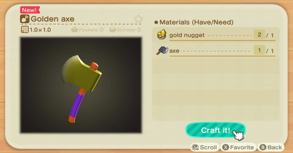 golden axe recipe