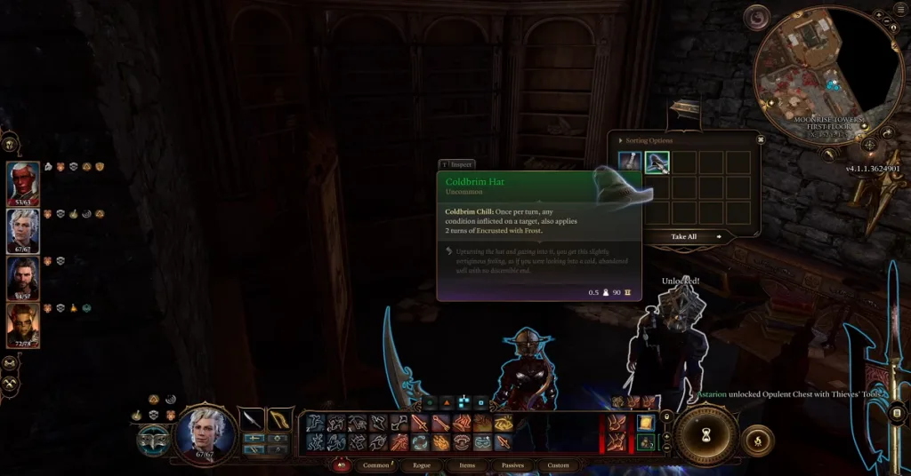 rewards in hidden chamber of balthazar's room