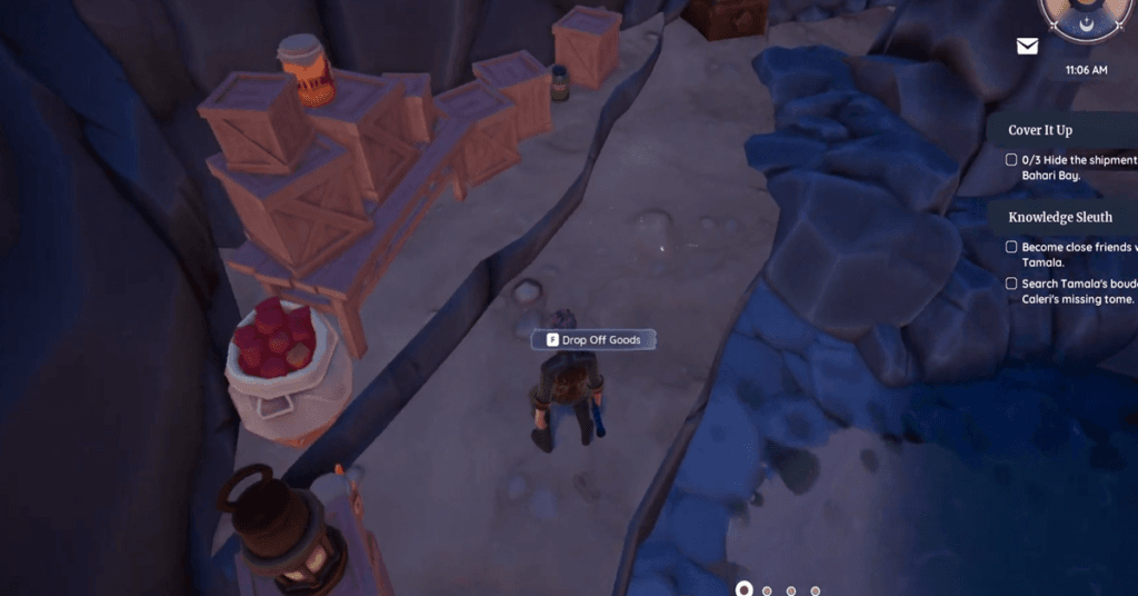 shipments hiding location - cover it up palia