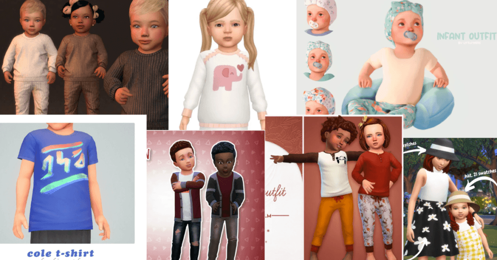 sims 4 toddler & infants clothing cc
