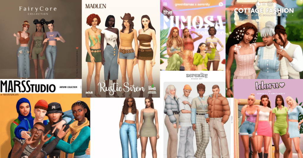 stunning female clothes cc sims 4