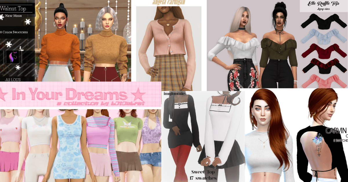 tops cc collection for sims 4