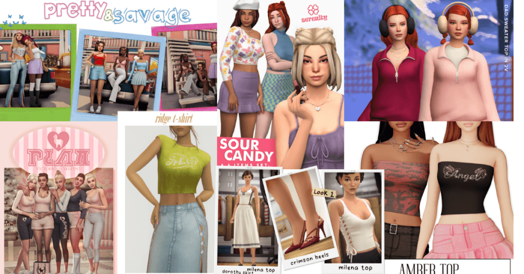 tops cc packs for femaes for sims 4