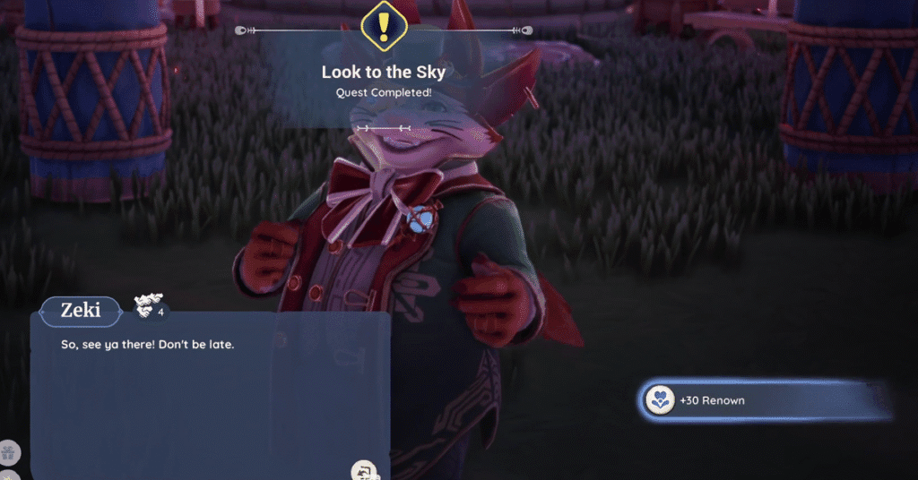 complete the quest look to the sky