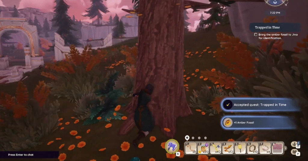 getting the amber fossil_palia trapped in time quest
