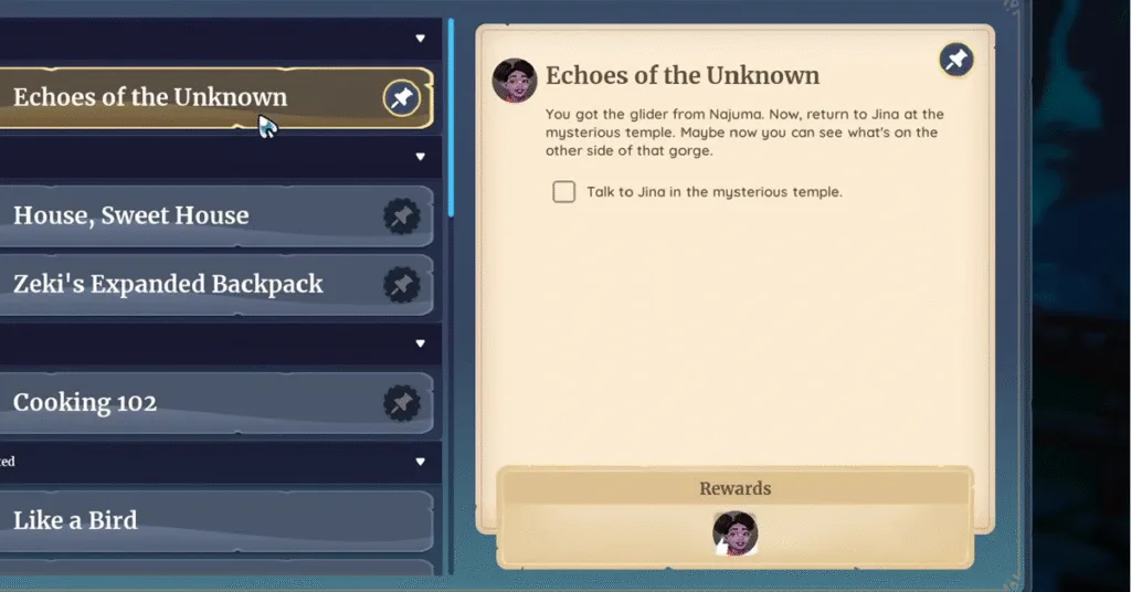 Echoes of the Unknown Palia quest