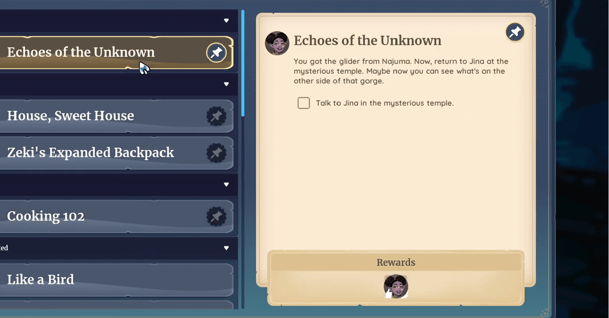 Echoes of the Unknown Palia quest