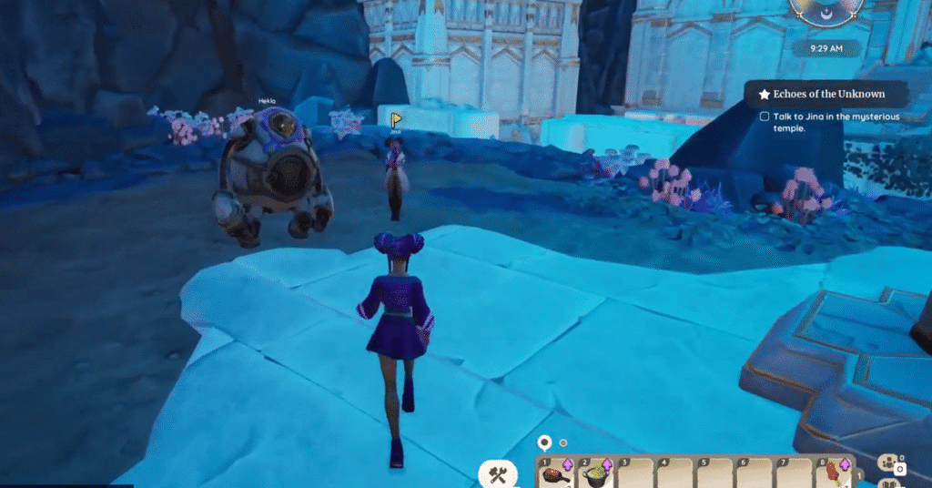investigate the glowing carving_Echoes of the Unknown palia quest