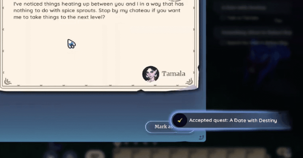 A Date with Destiny Palia Quest