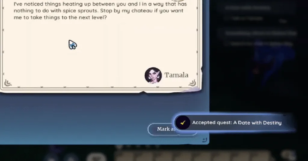 A Date with Destiny Palia Quest