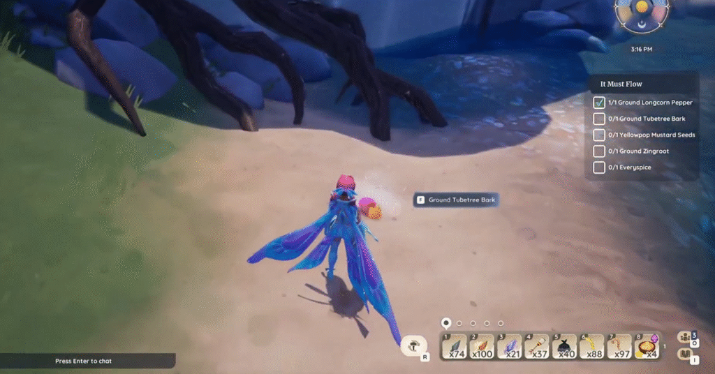 Ground Tubetree Bark Location_It Must Flow Hidden Quest
