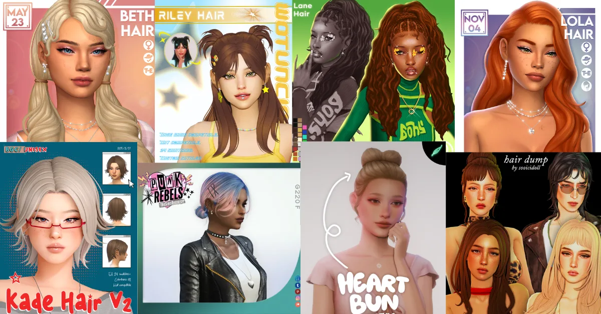 The Most Gorgeous and Refreshing Hair CC for Sims 4 Females